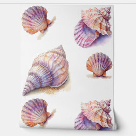 Elegante strand bruiloft zeeschelpen parels nautis behang