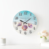 Elegante strand bruiloft zeeschelpen parels nautis grote klok (Huis)