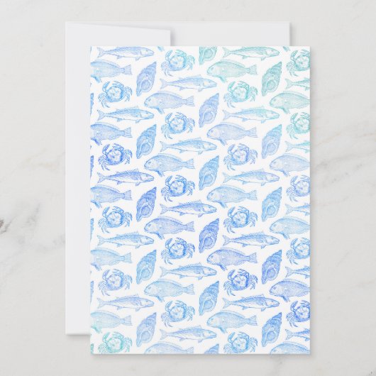 Elegante strand- of kustresort speciale gebeurteni kaart (Achterkant)