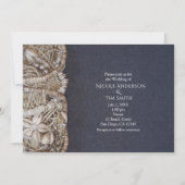 Elegante strand Puka schelpen bruiloft uitnodiging (Voorkant)