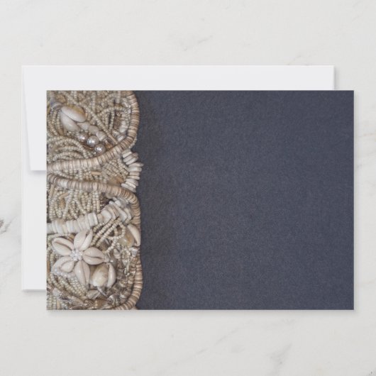 Elegante strand Puka schelpen bruiloft uitnodiging (Achterkant)