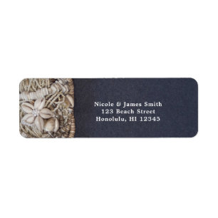 Elegante strand Puka-schelpen trouwuitnodiging Etiket