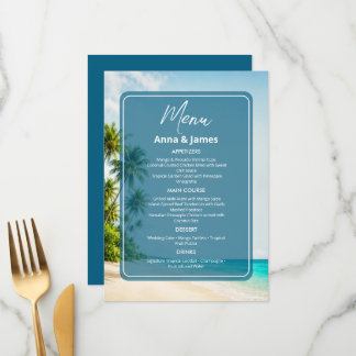 Elegante strand receptie menu