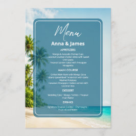 Elegante strand receptie menu