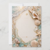 Elegante Strand Schelp 13e Verjaardag Kaart (Achterkant)
