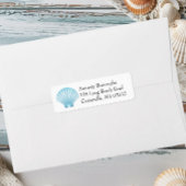 Elegante Strand Shell Blauw Nautische bruiloft Etiket