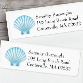 Elegante Strand Shell Blauw Nautische bruiloft Etiket