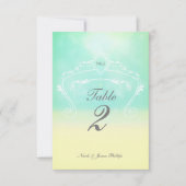 Elegante strand vintage trouwtafel nummer kaart (Voorkant)
