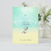 Elegante strand vintage trouwtafel nummer kaart (Staand voorkant)