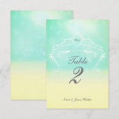 Elegante strand vintage trouwtafel nummer kaart (Voorkant / Achterkant)