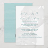 Elegante strand waterverf tropische zanddollar kaart (Voorkant / Achterkant)