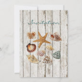 elegante strandhuis-oceaan bruiloft kaart (Achterkant)