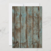 elegante strandhuis zeeschelpen bruiloft kaart (Achterkant)