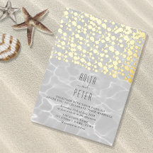 Elegante strandhuwelijk Goud
