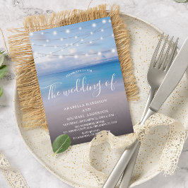 Elegante strandhuwelijk kaart