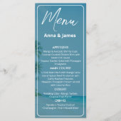 Elegante strandhuwelijksmenu menu (Voorkant)