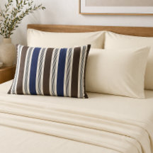 Elegante streep cabana stijl marineblauw bruin 