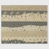 elegante streep decoupage  antiek cadeaupapier (Vlak)