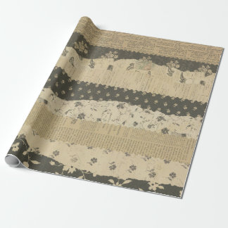 elegante streep decoupage antiek cadeaupapier