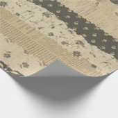 elegante streep decoupage  antiek cadeaupapier (Hoek)