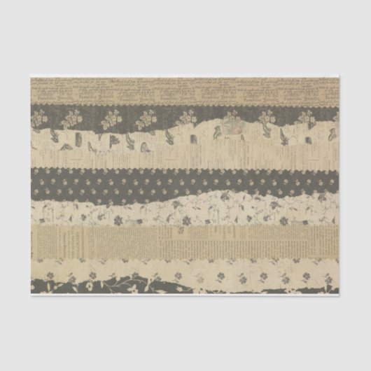 elegante streep decoupage  antiek tissuepapier (Voorkant)