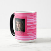 Elegante streepprint echtgenoot afstudeercadeau magische mok (Voorkant links)