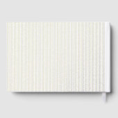 Elegante strepen en initialen witte bruiloft gastenboek (Achterkant)