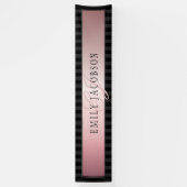 Elegante strepen Faux Roos Gold | Uw bericht Spandoek (Verticaal)