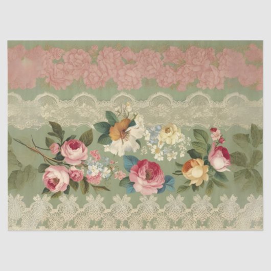 Elegante strepen van  decoupage tissuepapier (Voorkant)