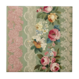 Elegante strepen van vintage tegeltje