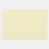 Elegante Strepen Wit - Boter Geel Inpakpapier Vel (Voorkant 3)