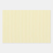 Elegante Strepen Wit - Boter Geel Inpakpapier Vel (Voorkant)