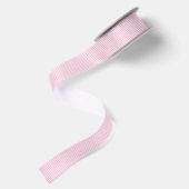 Elegante Strepen Wit - Licht Roze Satijnen Lint (Achterkant)