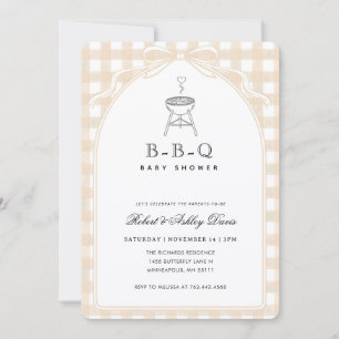 Elegante Strik Baby Q Baby Shower Kaart