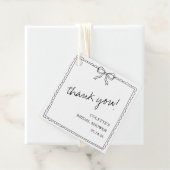 Elegante strik handgetekende bruiloftsdank je bedankjes labels (In situ)