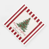 Elegante strik kerstboom feest servet (Hoek)
