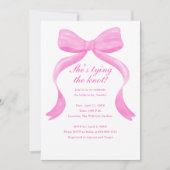 Elegante strik Ze bindt het knoop Vrijgezellenfees Kaart (Voorkant)