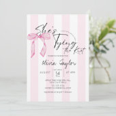 Elegante strik Ze bindt het knoop Vrijgezellenfees Kaart (Staand voorkant)