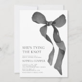 Elegante strik Ze bindt het knoop Vrijgezellenfees Kaart (Voorkant)