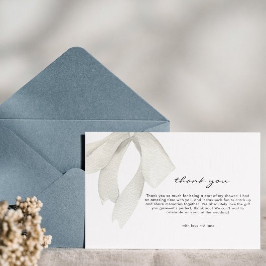 Elegante strik zij knoopt de knoop Dankkaart Kaart