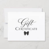 Elegante strikdiploma wit zwart cadeaubon (Voorkant)