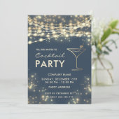 Elegante string lichten corporate Cocktail party Kaart (Staand voorkant)