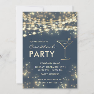 Elegante string lichten corporate Cocktail party Kaart