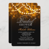 Elegante string lichten goud bokeh vrijgezellenfee kaart (Voorkant / Achterkant)