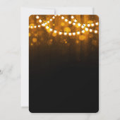 Elegante string lichten goud bokeh vrijgezellenfee kaart (Achterkant)