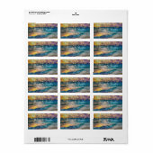 Elegante String Lights Zomer Sunset Beach Bruiloft Etiket (Full Sheet)