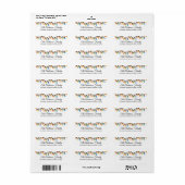 Elegante string van vrolijke kerstgloeilampen etiket (Full Sheet)