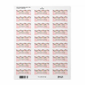 Elegante string van vrolijke kerstgloeilampen etiket (Full Sheet)