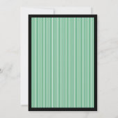 Elegante Stripe Black Border met Boog Wedding Kaart (Achterkant)