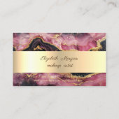 Elegante Stripe Bourgondische Marmeren Loyaliteit  Klantenkaartje (Achterkant)